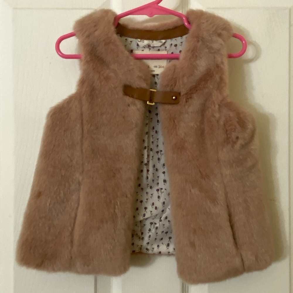 ZARA toddler faux fur vest
